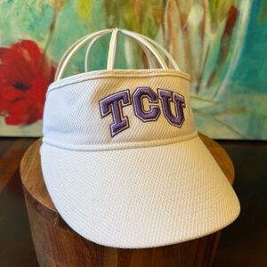 New Era TCU Texas Christian University Horned Frogs Whte CLEAN Visor Hat Cap